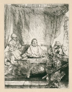 Christ at Emmaus: the larger plate