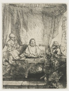Christ at Emmaus: the larger plate