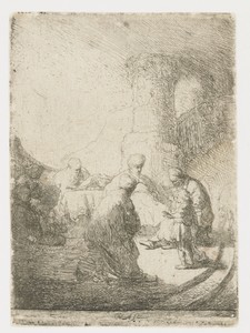 Christ disputing with the Doctors: small plate