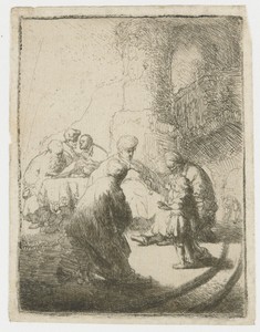 Christ disputing with the Doctors: small plate