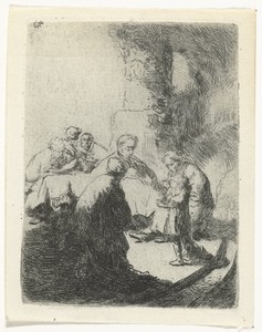 Christ disputing with the doctors: small plate