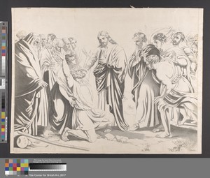 Christ giving sight to the blind