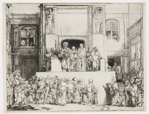 Christ presented to the people: oblong plate