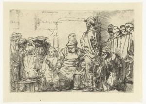 Christ seated disputing with the doctors