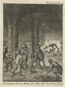 Christenslaven graven een tunnel om uit hun gevangenis in Salé te kunnen ontsnappen, 1674