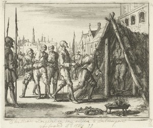 Christiaan Langedul en drie anderen te Antwerpen voor de brandstapel, 1567