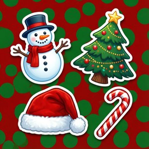 Christmas Holiday Stickers