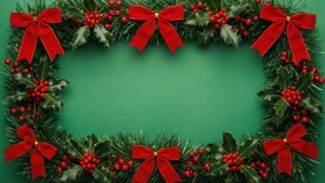 Christmas Holly Border