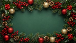 Christmas Holly Border