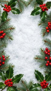 Christmas Holly Border