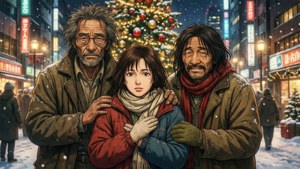 Christmas Homeless Trio
