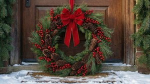 Christmas Wreath Door