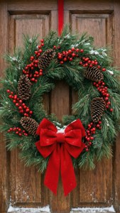 Christmas Wreath on Door