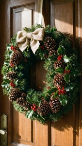 Christmas Wreath on Door