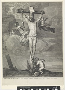 Christus aan het kruis met engelen