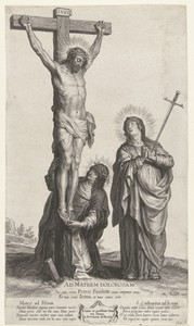 Christus aan het kruis, met Maria en H. Catharina