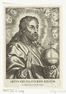 Christus als Salvator Mundi met cherubijnen