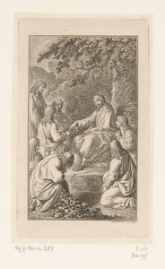 Christus door de engelen bediend