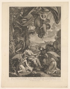 Christus door de engelen verzorgd na de verzoeking van de duivel