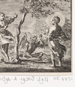Christus en de gepersonifieerde ziel in een storm
