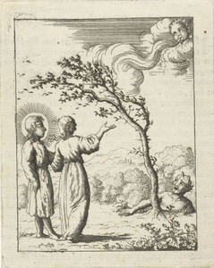 Christus en de gepersonifieerde ziel in een storm