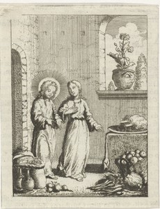 Christus en de gepersonifieerde ziel in een voorraadkelder