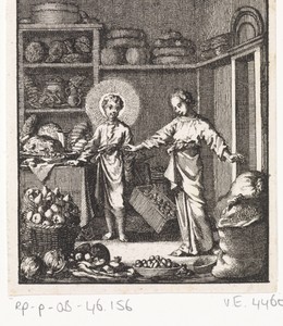 Christus en de gepersonifieerde ziel in een voorraadkelder