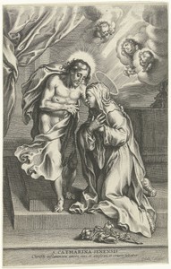 Christus en de H. Catharina van Siena