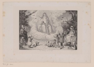 Christus en Maria met moeders en spelende kinderen