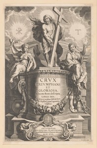 Christus, Geloof en Liefde zittend op een graftombe