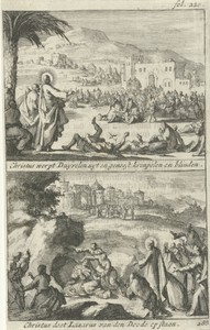 Christus geneest de zieken en de opwekking van Lazarus