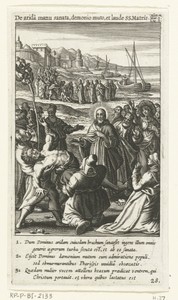 Christus geneest een bezeten man voor het oog van de Farizeeën en schriftgeleerden