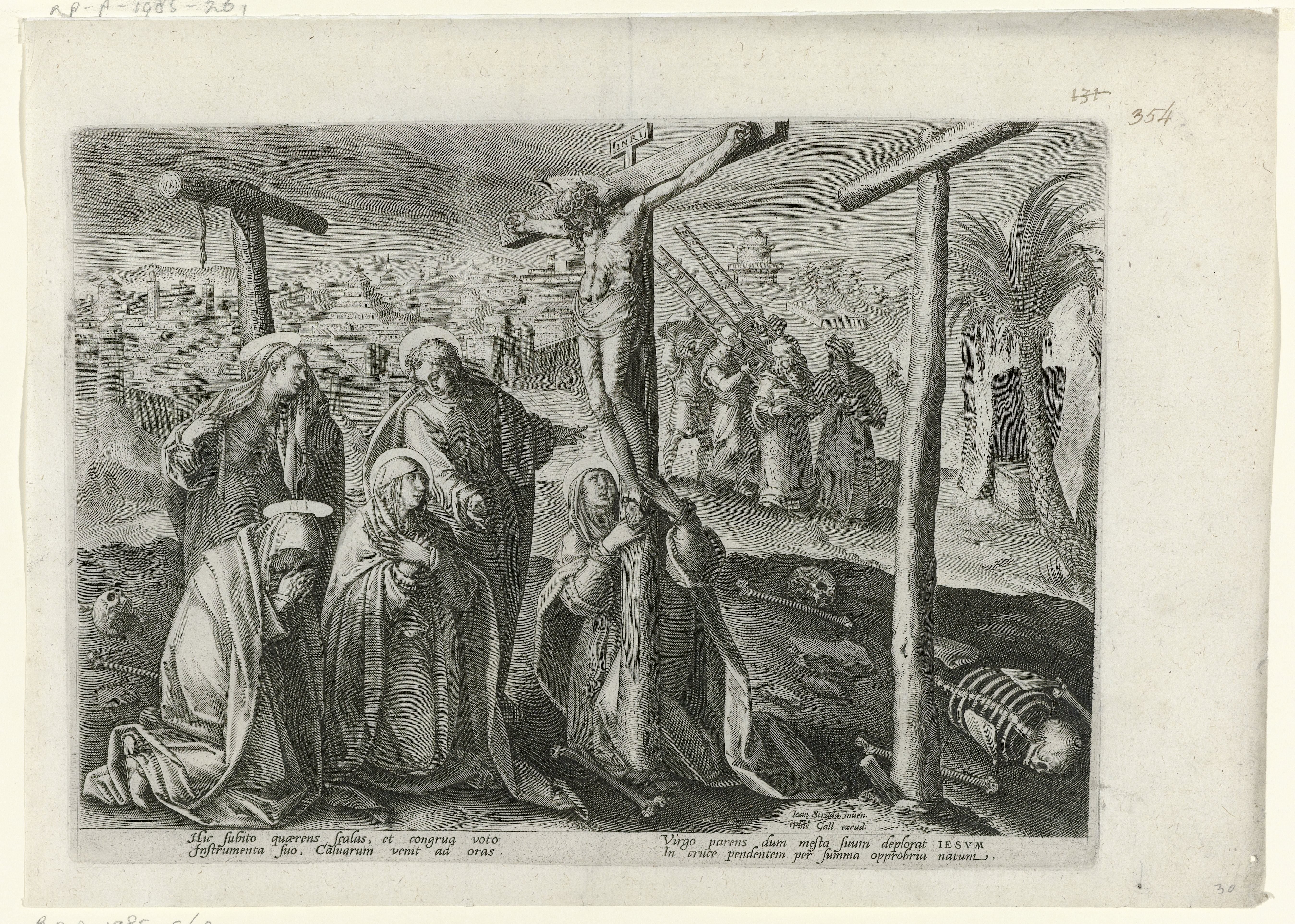 Christus, gestorven aan het kruis by Jan Collaert (II)
