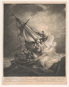 Christus in de storm op het Meer van Galilea