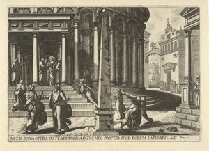 Christus in de zuilengang van Salomo