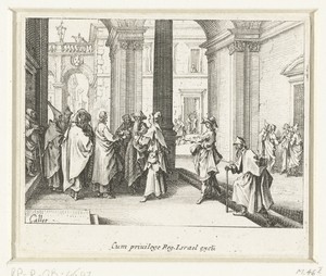 Christus in debat met de farizeeën over de belasting aan de keizer