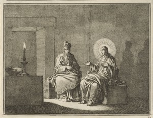 Christus in gesprek met Nikodemus