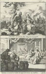 Christus in verzoeking gebracht door de duivel en de bruiloft te Kana
