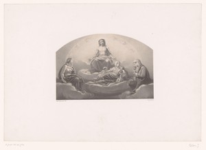 Christus met de stigmata en Spes, Caritas en Fides