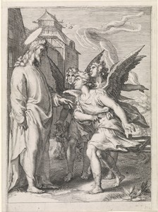 Christus met drie engelen