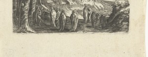 Christus met zijn discipelen in het bos