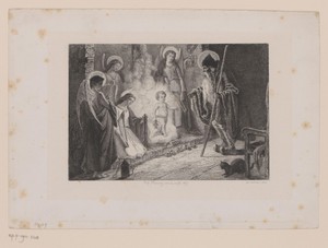 Christus, omringd door engelen, met St. Nicolaas