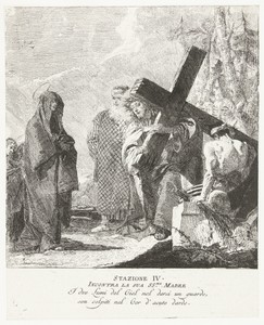 Christus ontmoet zijn moeder tijdens kruisdraging
