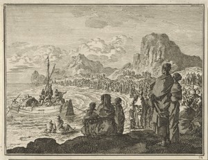 Christus predikend vanaf een boot
