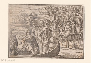Christus predikend vanuit een boot