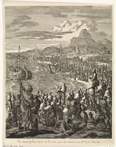 Christus preekt aan de oever van het meer