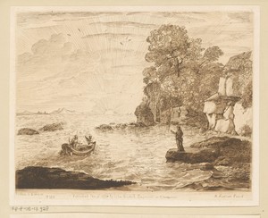 Christus roept Andreas en Petrus vanaf het Meer van Tiberias
