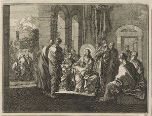 Christus stelt zijn discipelen een kind tot voorbeeld