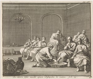 Christus wast de voeten van Petrus
