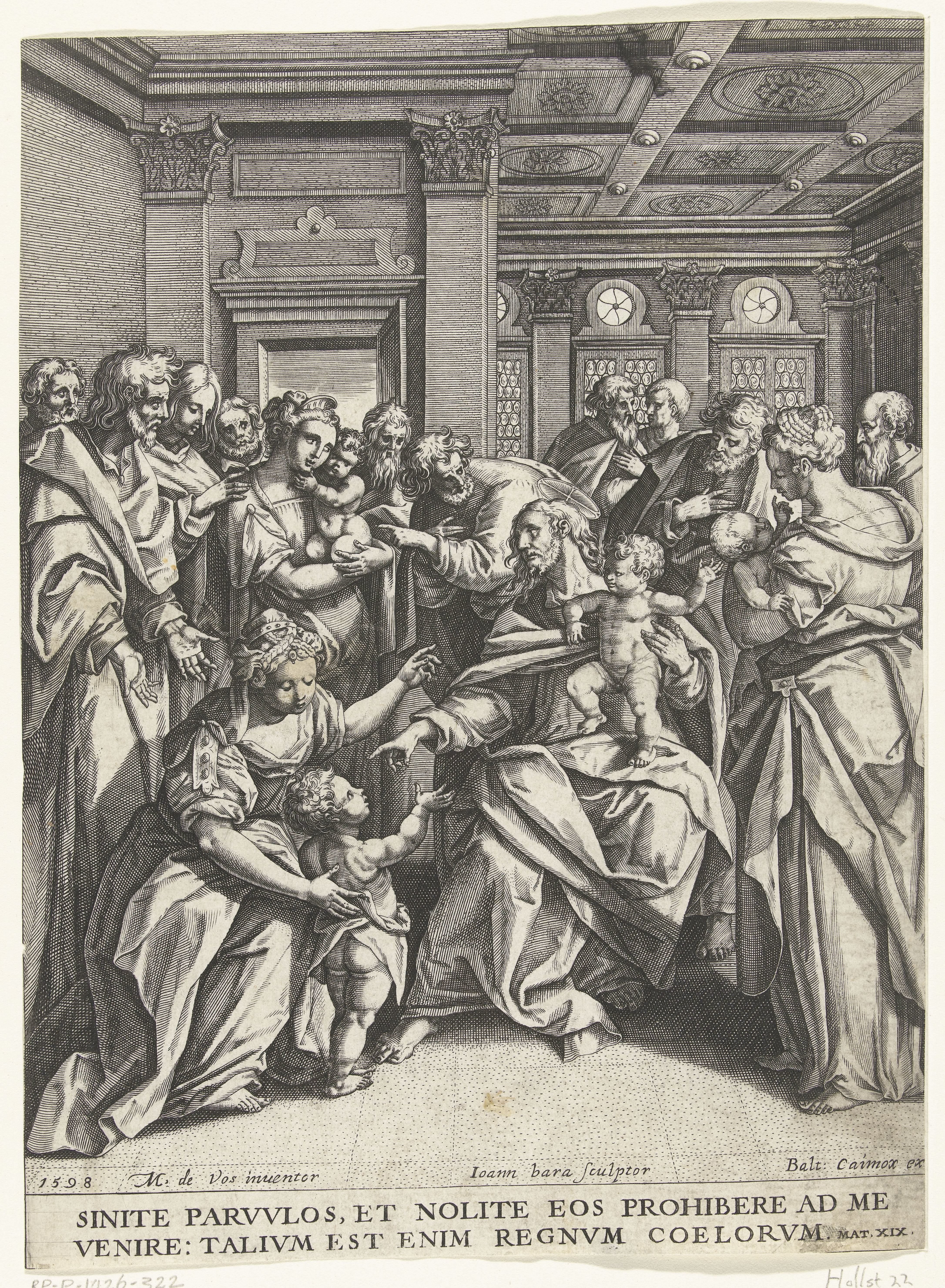 Christus zegent de kinderen by Johan Barra